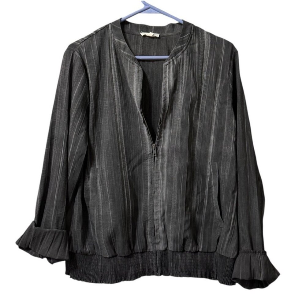 Mystree Women Jacket Size Large Full Zip Polyester Streetwear Preppy Modern City